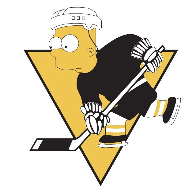 Pittsburgh Penguins Simpsons fabric transfer